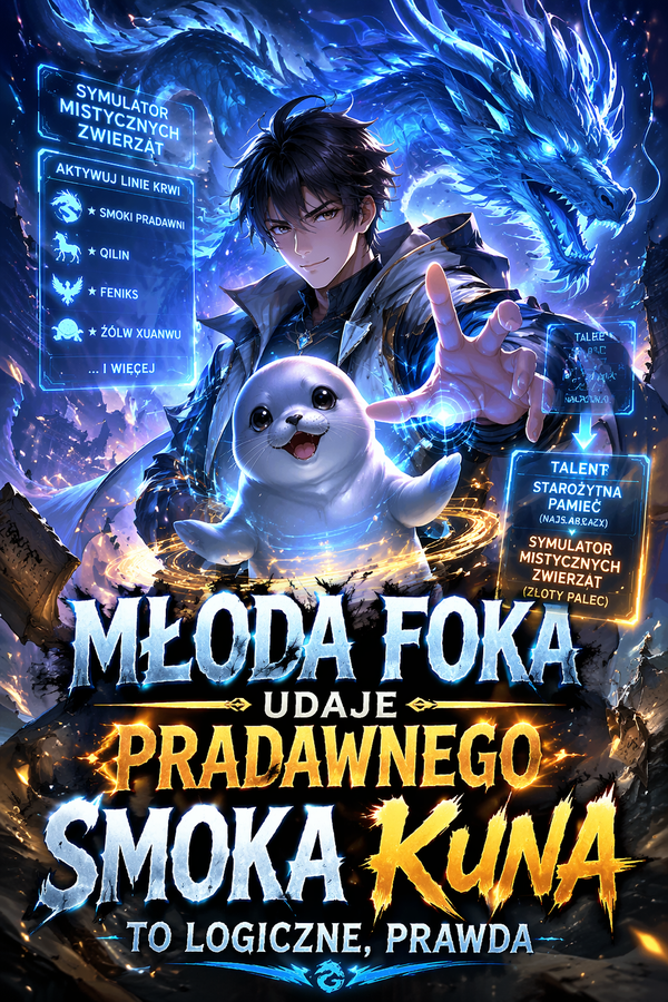 Młoda foka udaje pradawnego smoka Kuna, to logiczne, prawda